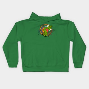 Green Owl Kids Hoodie